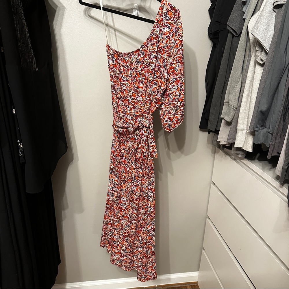 American Eagle Floral One-Shoulder Dress